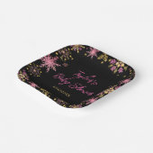 Baby shower van goudkleurige en roze snowflakes papieren bordje (Gebogen)