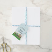 Baby shower van groene tractorboys voor landbouwhu cadeaulabel (Met Touw)