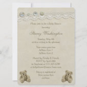 Baby shower van grote teddybear  kaart (Achterkant)