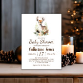 Baby shower van herten in bossen kaart