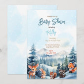 Baby shower van het bos kaart (Voorkant / Achterkant)