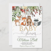 Baby shower van het bos kaart (Voorkant)