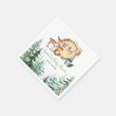 Baby shower van het bos servet (Hoek)