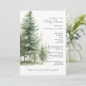 Baby shower van het bos van de etherische Waterver Kaart (Staand voorkant)