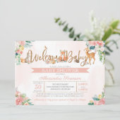 Baby shower van het liefdadig bosbos kaart (Staand voorkant)