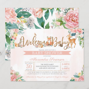 Baby shower van het liefdadig bosbos kaart