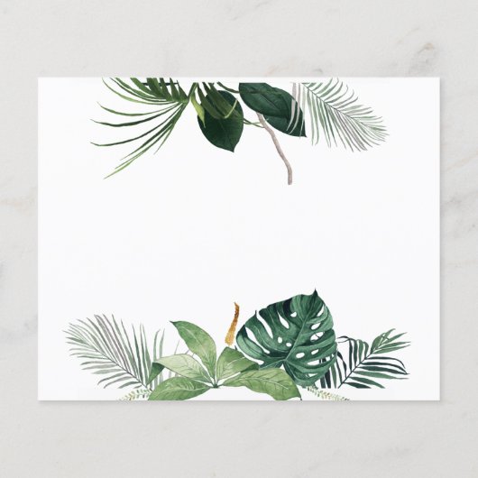 Baby shower van het Oerwoud van de Waterverf van S (Achterkant)