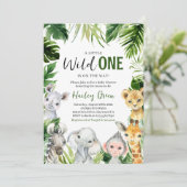 Baby shower van het Oerwoud van Greenery Safari Kaart (Staand voorkant)