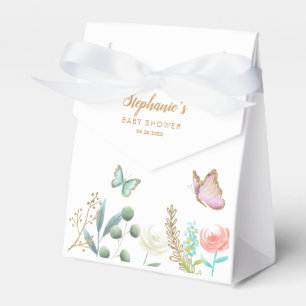 Baby shower van het thema Lovely Butterfly Bedankdoosjes