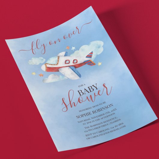 Baby shower van het  van het Waterverf-zweet Kaart