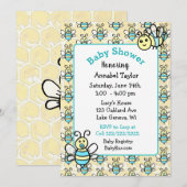 Baby shower van honingbijen kaart (Voorkant / Achterkant)