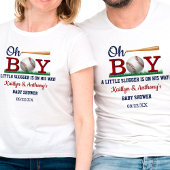 Baby shower van honkbalborden t-shirt