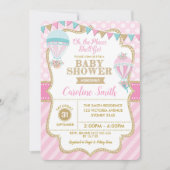 Baby shower van Hot Air-ballonmeisje Kaart (Voorkant)