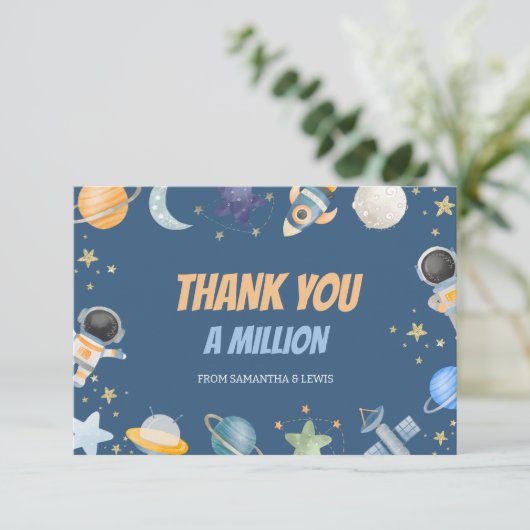 Baby shower van Houston Bedankkaart (Staand voorkant)