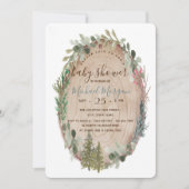 Baby shower van hout kaart (Voorkant)