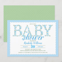 baby shower van jongen uitvinding floranje groen