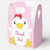 Baby shower van kippen Roze Bedankdoosjes (Geopend)