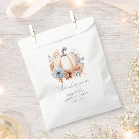Baby shower van kleine pompoenen bedankzakje (Geknipt)