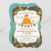 Baby shower van kleine pompoenen kaart (Voorkant / Achterkant)