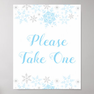 Baby shower van kleine sneeuwvloekjongen poster