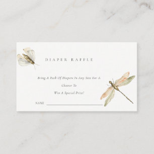 Baby shower van kleine verklikdragonfly-luier informatiekaartje