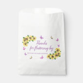 Baby shower van kleine vlinder bedankzakje (Voorkant)