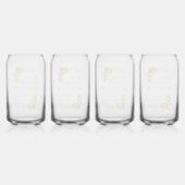 Baby shower van kleine vlinder blikvorm glas (Achterkant)