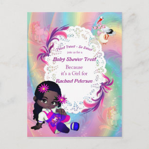 Baby shower van kleurrijke regenboogspieren Baby s Briefkaart