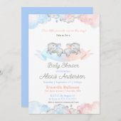 Baby shower van knuppels en kinderschoenen kaart (Voorkant / Achterkant)