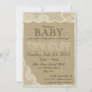 Baby shower van Lace en Bow Kaart