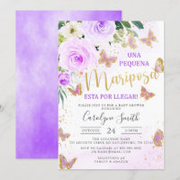 Baby shower van lavender Floral Butterfly in het S