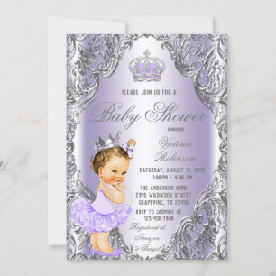 Baby shower van Lavender Silver Princess Kaart