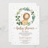 Baby shower van leeuw per post kaart (Voorkant / Achterkant)