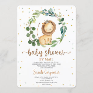 Baby shower van leeuw per post kaart