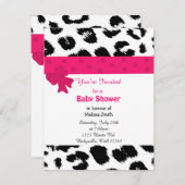 Baby shower van Leopard Pattern Kaart (Voorkant / Achterkant)