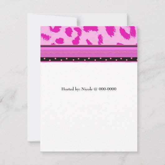 Baby shower van Leopard Pattern Kaart (Achterkant)