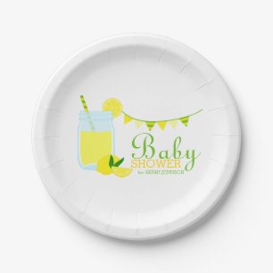 Baby shower van limonade papieren bordje
