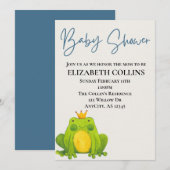 Baby shower van Little Frog Prince Kaart (Voorkant / Achterkant)