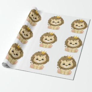 Baby shower van Little Prince Lion Boy Cadeaupapier