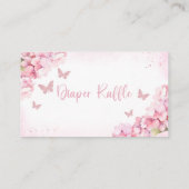 Baby shower van luidere vlinder, luiertapijt informatiekaartje (Achterkant)