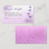 Baby shower van luidere vlinder, luiertapijt informatiekaartje (Voorkant / Achterkant)