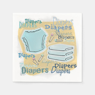 Baby shower van luiers servet