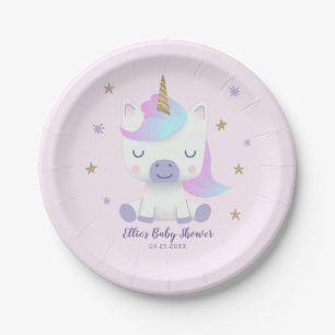 Baby shower van Magical Unicorn Girls Papieren Bordje