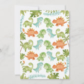 Baby shower van Mail Dinosaur Kaart (Achterkant)