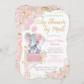baby shower van Mail Elephant Kaart (Voorkant / Achterkant)