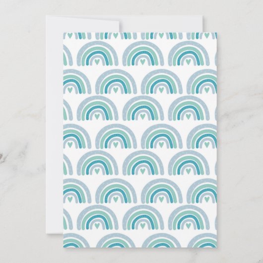 Baby shower van Mail Rainbow Kaart (Achterkant)
