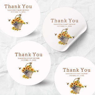 Baby shower van mama tot bij ronde sticker