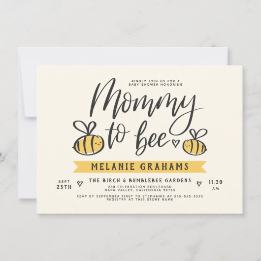 Baby shower van mammie om te worden kaart (Voorkant)