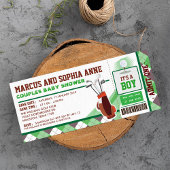 Baby shower van mini Golf Ticket Pass Couples Kaart