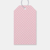 Baby shower van moderne roze en grijze olifanten cadeaulabel (Achterkant)